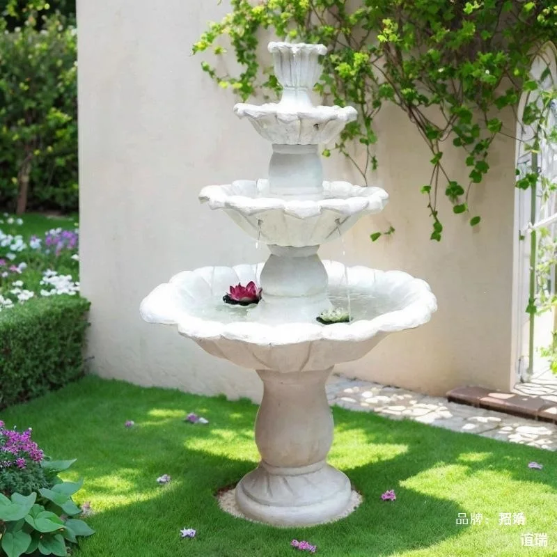HYS outdoor courtyard garden European-style running water fountain fish pond fountain landscaping decoration wedding landscape
