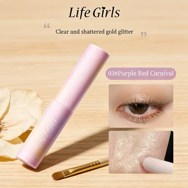 Lidschattenstift, Einzelkopf, Perlglanz, rauchiger Lidschatten, glitzernder Lidschatten, Glitzerstift, Augen-Make-up-Werkzeug