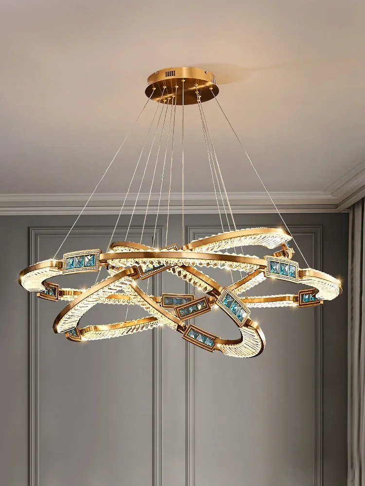 

The New K9 Crystal Chandelier Led Lamp Is Suitable For Living Room Bedroom Corridor Kitchen Nordic Modern Ceiling