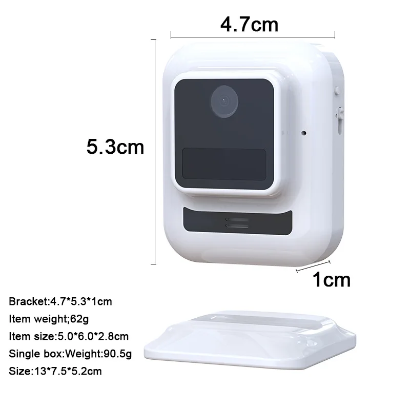 Mini Câmera de Vigilância Sem Fio, WiFi, 4G, HD, Câmera de Segurança Interna, Áudio Bidirecional, Visão Noturna, Detecção de Movimento, Ímã, 5MP