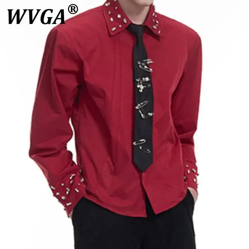 

WVGA весна осень новый мужской прилив с бриллиантами в стиле пэчворк модные рубашки с длинными рукавами нишевые шикарные повседневные топы с подкладкой на плечах W10332