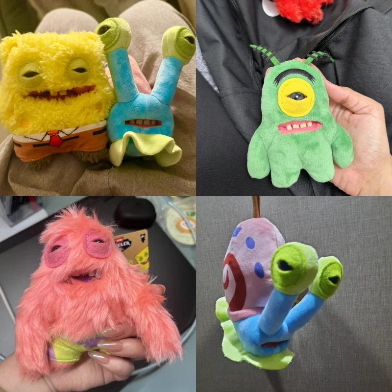Originele Fuggler Grappig Lelijk Monster Spongebob Squarepants Serie Knuffel Collectible Sleutelhanger Hangende Tas Charme Ornament Geschenken