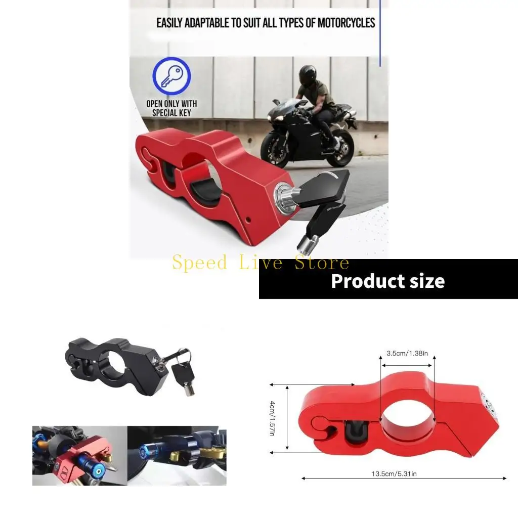 

547C Portable Aluminium Motorcycle Handlebar Lock Clutch Locks for Safekeeping Travel