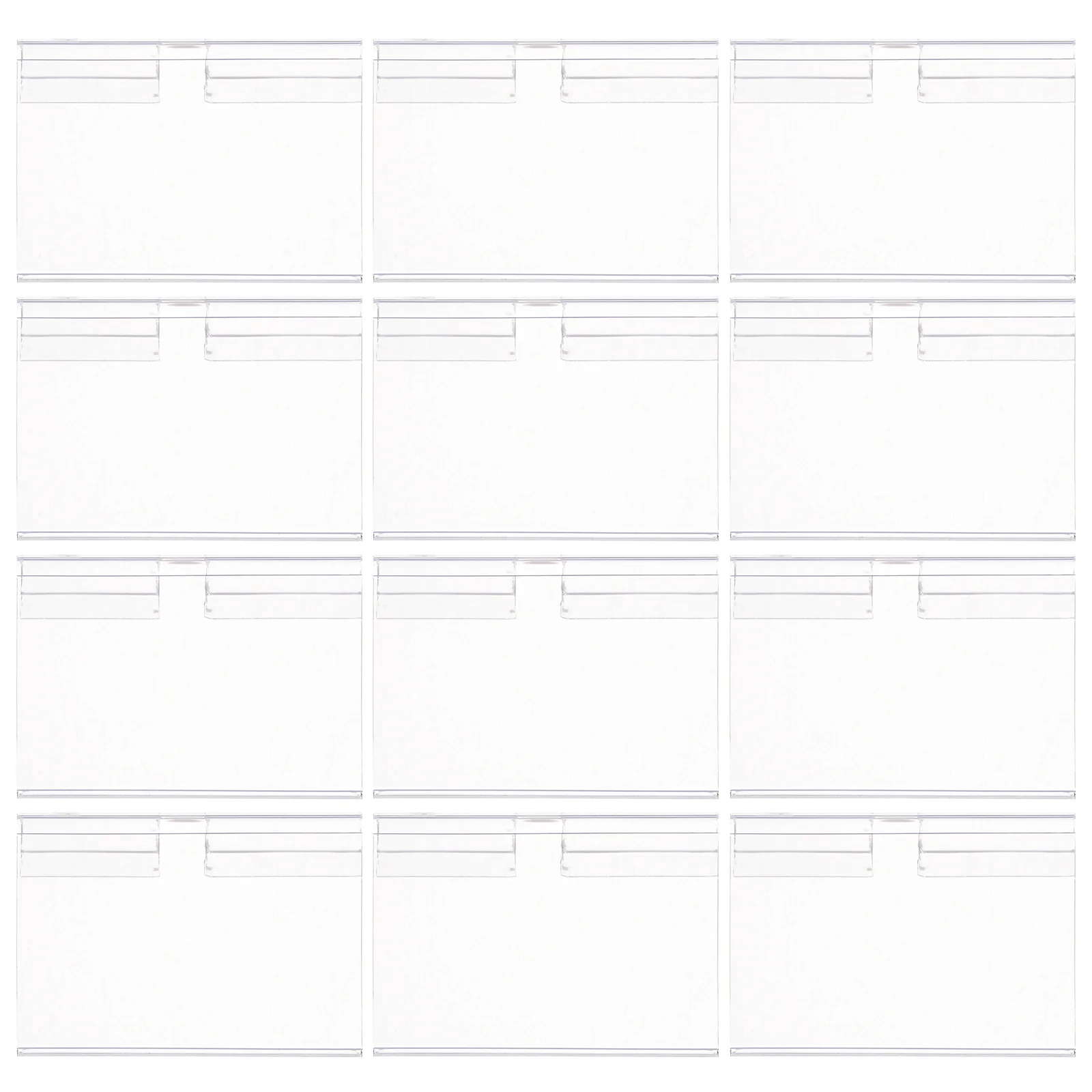 

60pcs Price Tag Holder Transparent Label Holders For Shelf Retail Store Sign Display Stand Wear-Resistant Merchandise Sign