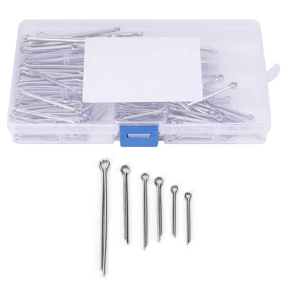 340Pcs Stainless Steel Cotter Pin Assortment Cotter Pin Assortment Set 304 Stainless Steel Industrial Supplies Fastener