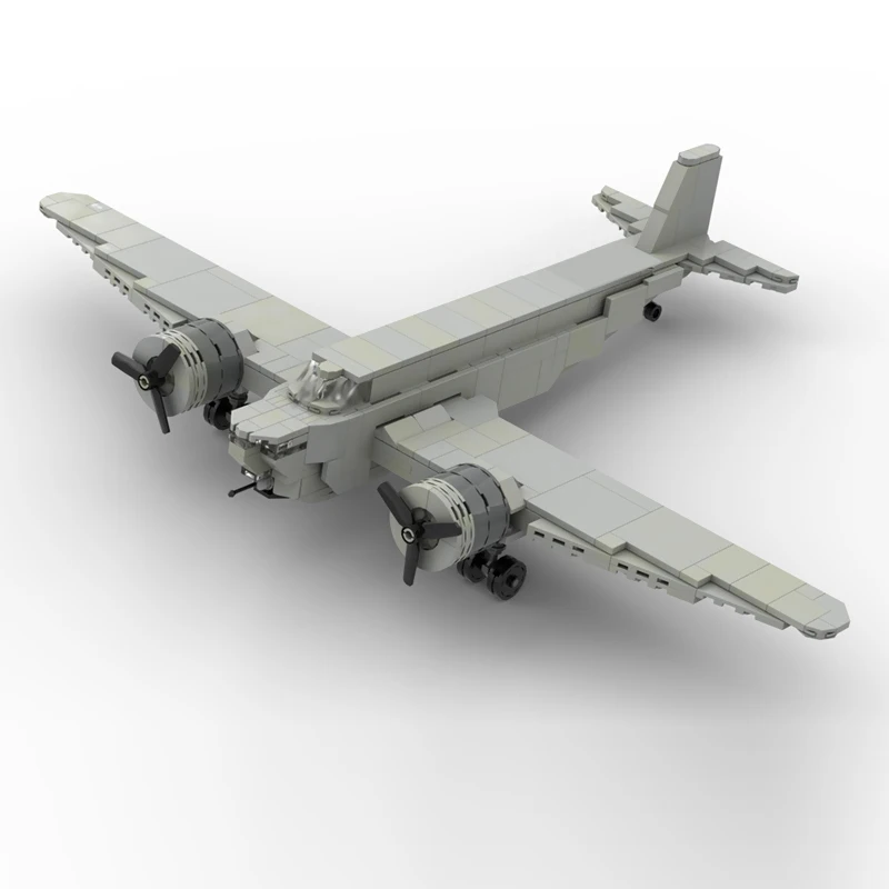 B-18A Medium-Sized Bomber Model MOC Building Bricks War Equipment Modular Technology Gifts Holiday Assemble Children Toys Suit