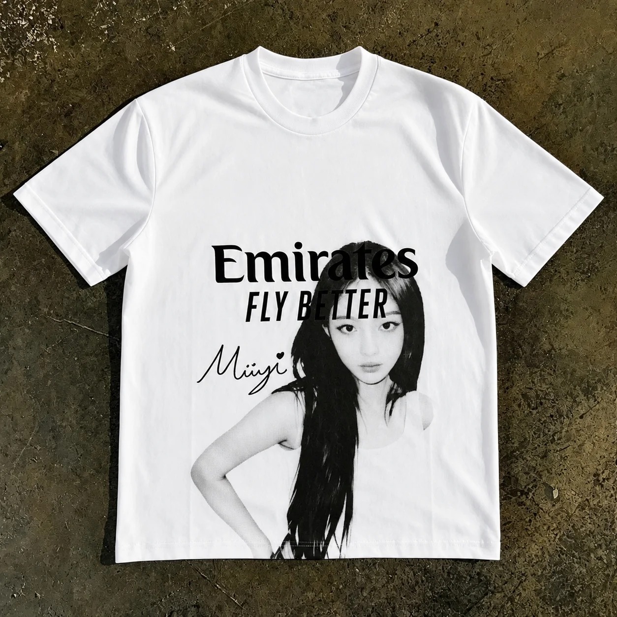 Idol Emirates Fly Better Portrait Print T Shirt Unisex Loose Oversized Harajuku Streetwear Cotton Summer Graphic Tee T Shirt