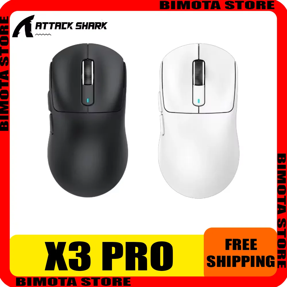 Imagem -01 - Attack Shark x3 Pro 4k Mouse sem Fio para Jogos Modo Paw3395 Acessório Esports para Gamer de Computador Presente para Homem attack shark x3 pro 4k mouse sem fio para jogos modo paw3395 acessorio esports para gamer de computador presente para homem 01