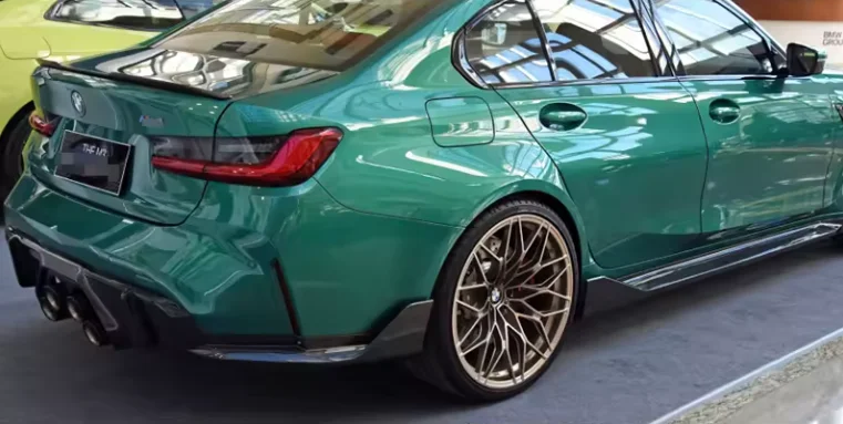 High Quality Dry Carbon Fiber Rear Diffuser Corners for BMW G80 M3 2021+  M Performance Rear Bumper Lip Wrap