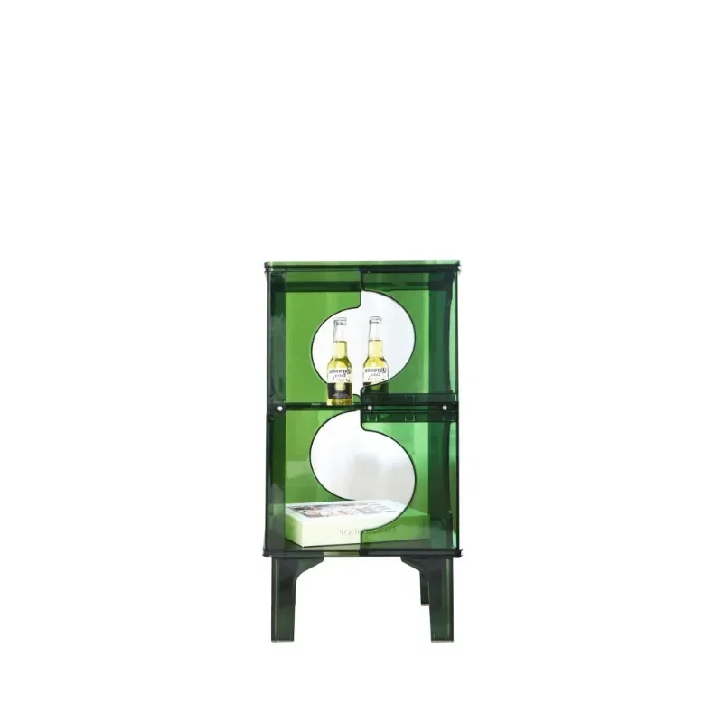 Cabinet locker storage, living room multi-layer storage rack, plastic combination bedside table, sofa side cabinet