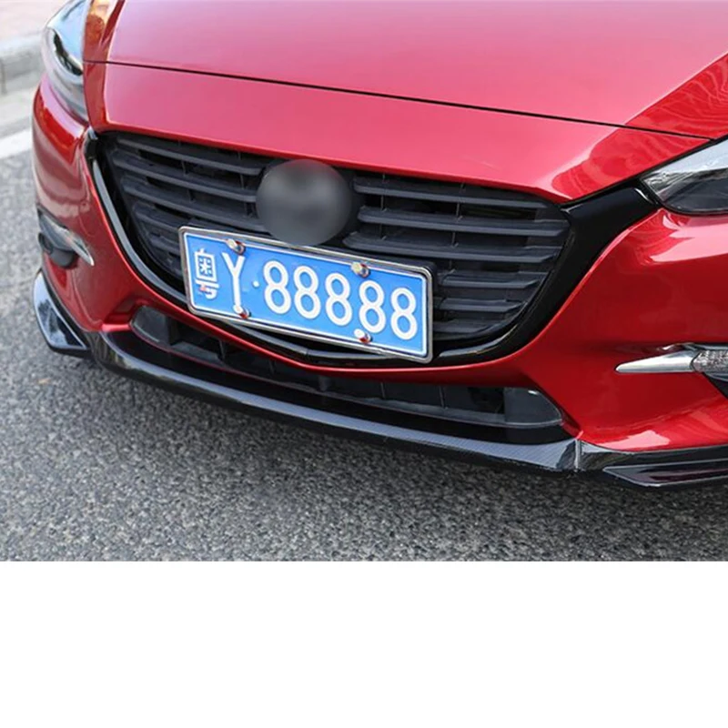 For Mazda 3 Car Grille Trim Strip Separator 2017 2018 FRONT Bumper Full Star RACING Grills Cover Trim Mazda3 ACCESSORIES M3