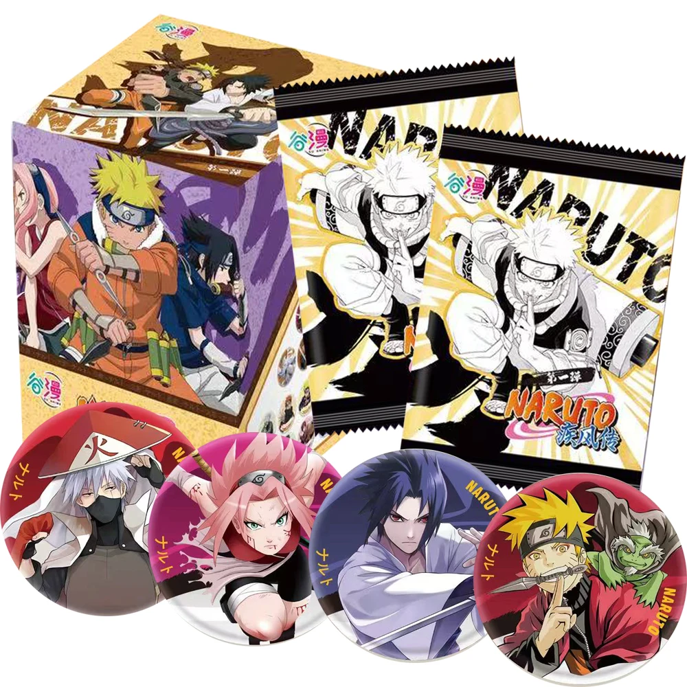 

Naruto Anime Exquisite Peripheral Badges Hatake Kakashi Haruno Sakura Anime Round Brooch Accessories ACG Pendant for Kids Bags