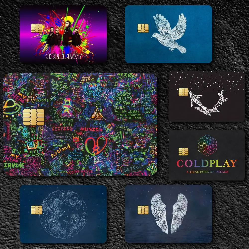 Band C-Coldplay Credit Card Skin Stickers For Bank Card Bus Metro Card Sticker Waterproof Gift