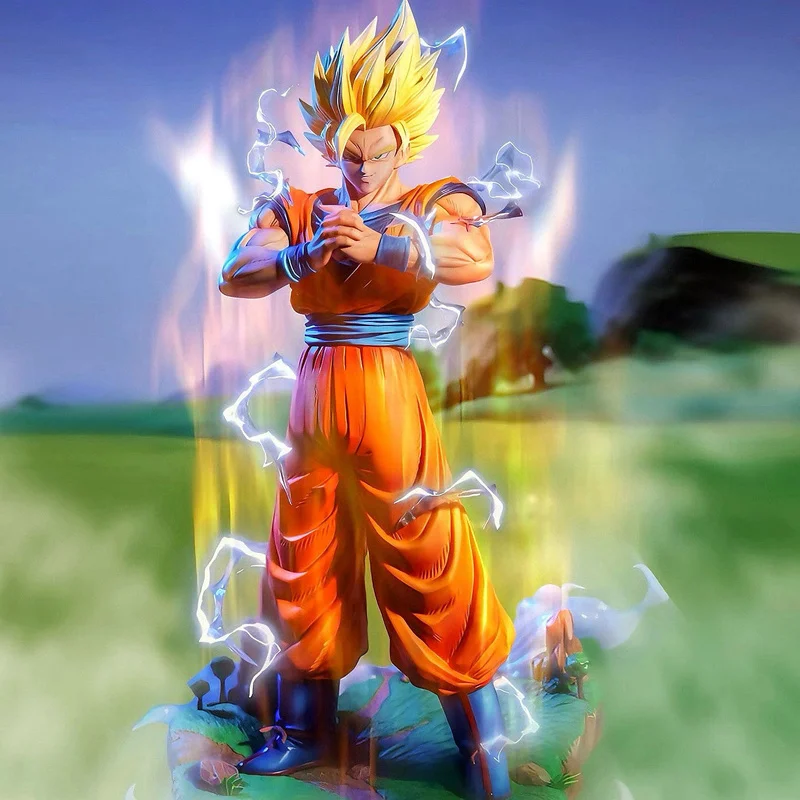 

Super Saiyan 2 Goku Limited Edition Dragon Ball Z GK Figure Trendy Collectible Model Statue Children's Gift Collectible Value