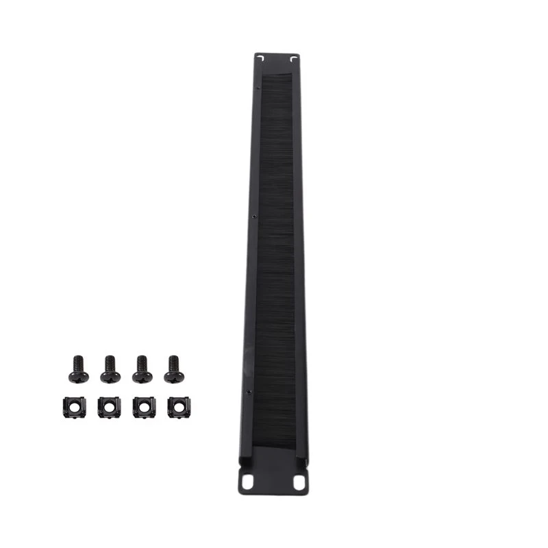 LXYB18B Steel Cable Management Brush Panel Black Cable Organizer Cable Management Brush Panel For 19 Inch Rack Patch Panel