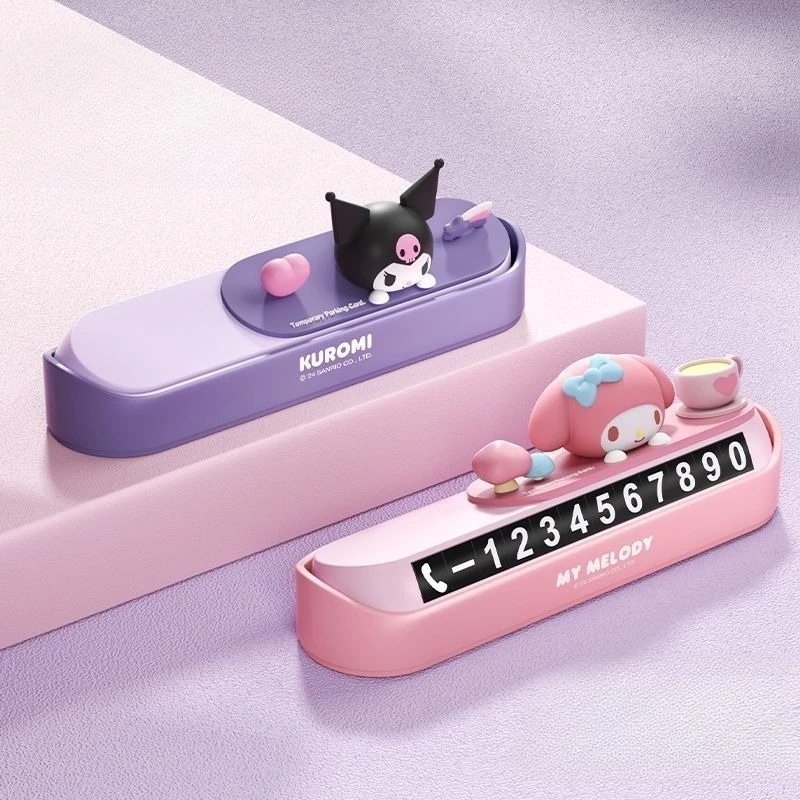 Новый милый аниме-аксессуар Sanrio Hello Kitty Kuromi: подвижный стоп-сигнал для телефона, складной, модный, в подарок для девочек, милый и очаровательный.