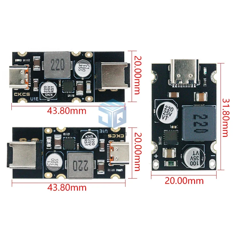 QC4.0 QC3.0 Type-C USB PD65W Adaptateur de charge rapide Tech DC8-32V 3.25A 65W Step Down Tech pour Huawei SCP/FCP Apple PD