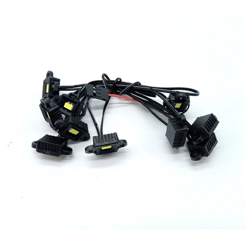 LED Simulation Wheel Eyebrow Lights Chassis Light for 1/10 RC Crawler Car Traxxas 6x6 TRX6 G63 AMG Diy Parts