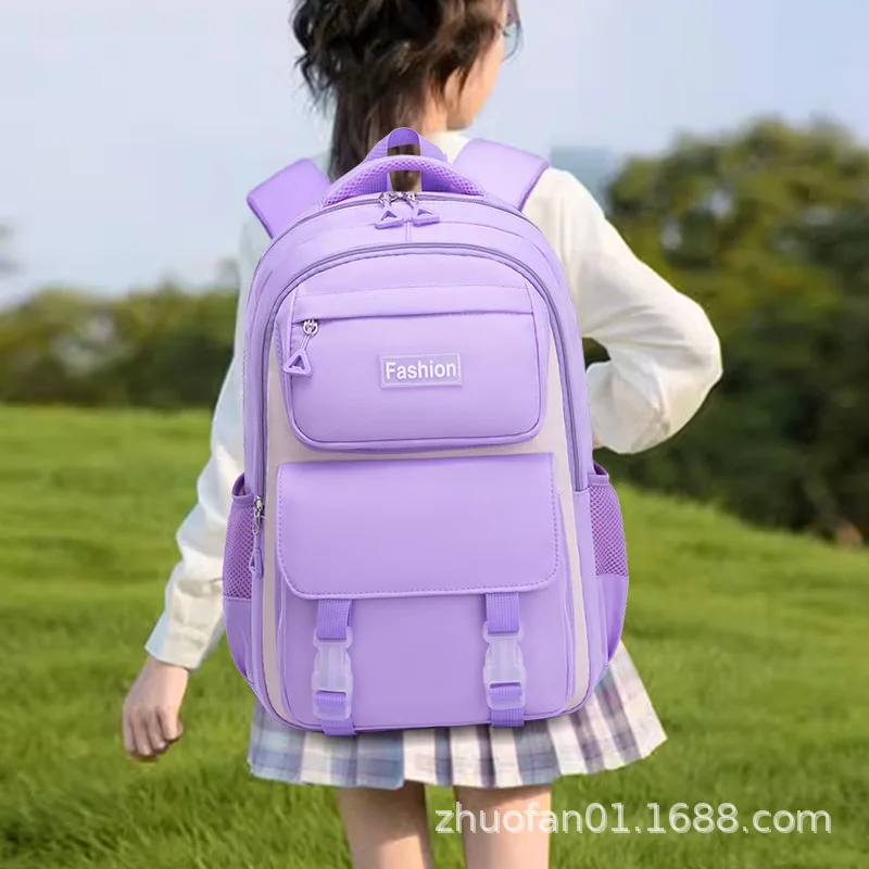 Fashion Casual Students Schoolbag Kid Cute Backpack Large Capacity Waterproof Breathable Reflective Stripe Girls School Backpack