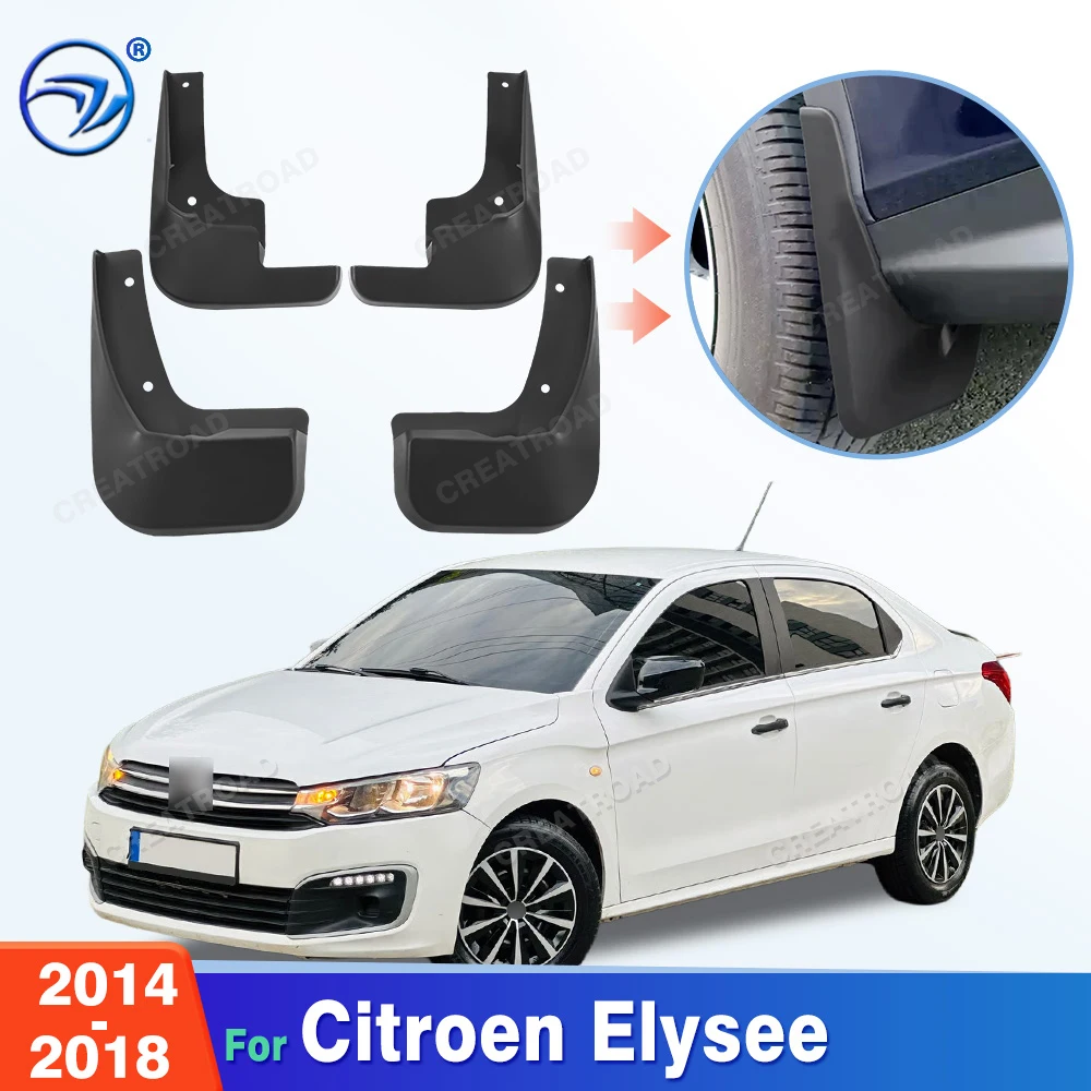 

For Citroen Elysee 2014 2015 2016 2017 2018 Fender Mudflaps Splash Guards Mudguards Mud Flaps Car Accessories