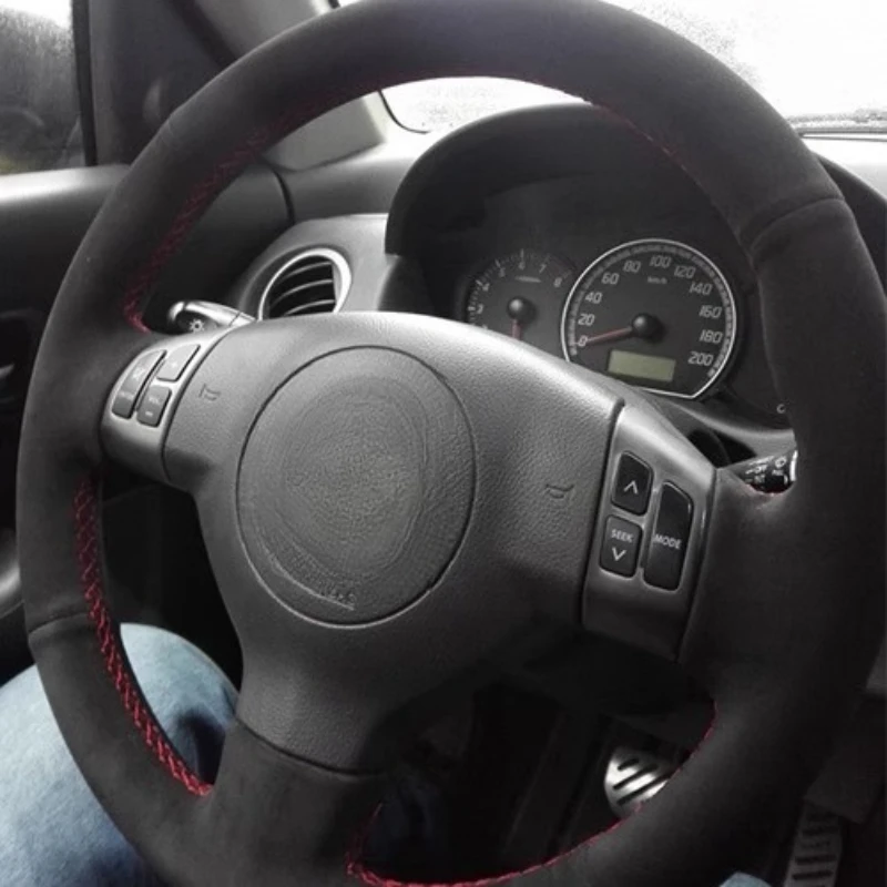 

Для Suzuki SX4 Alto Old Swift Opel Agila ручная работа из натуральной кожи замшевый чехол на руль автомобиля