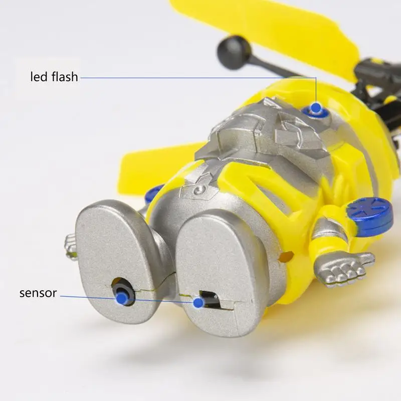 Dron Robot RC de inducción infrarroja, juguete LED, bola voladora, Spinner que brilla, Mini diversión de Robot volador de inducción para niños y niñas