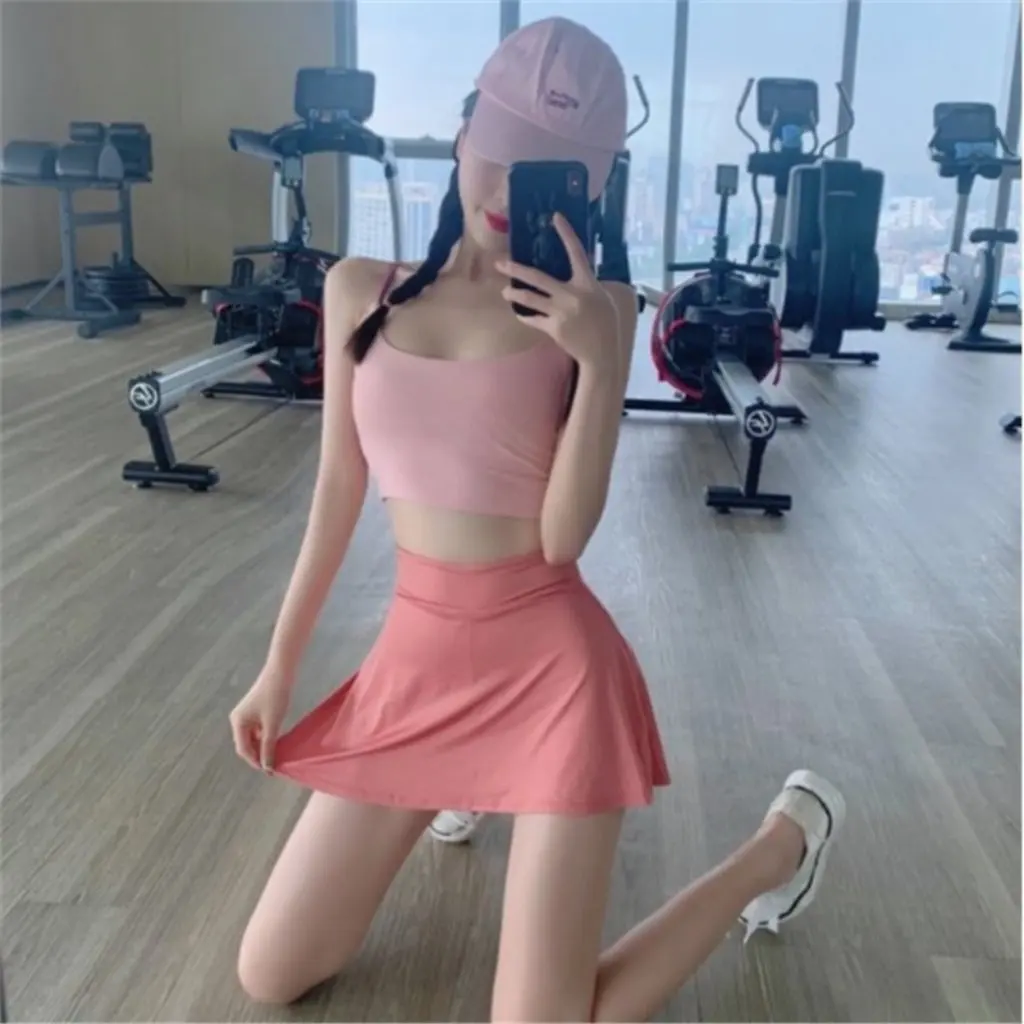 

Women's Sports Running Yoga Vest Anti-Exposure Casual Shorts Skirt Versatile Summer Korean Fashion