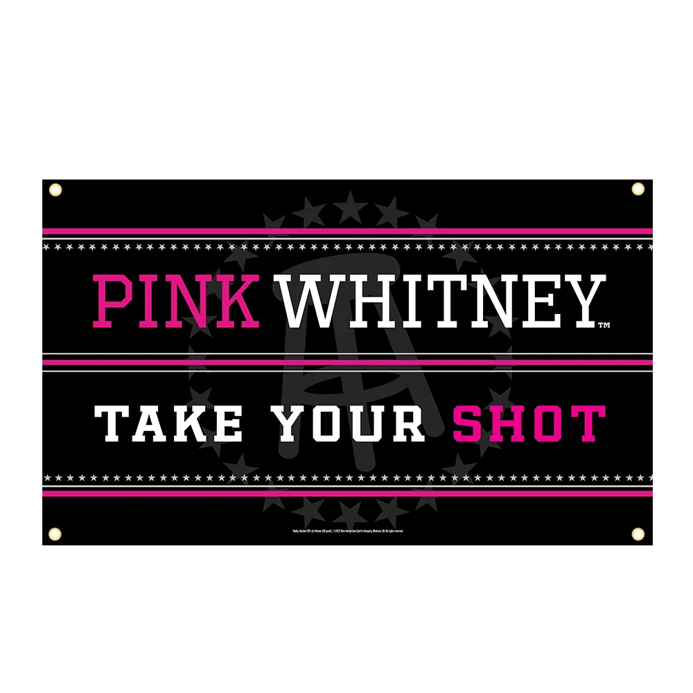3x5fts PINK WHITNEY TAKE YOUR SHOT Funny Flag Tapestry Banner With Four Brass Grommets For Indoor Decoration