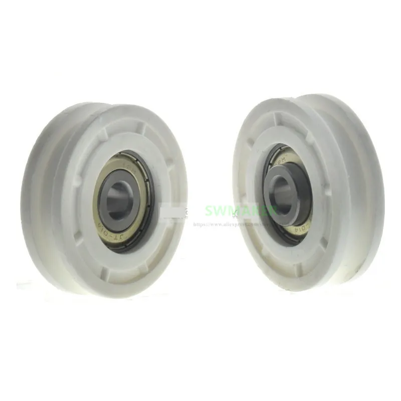 1pcs 10*55*16mm High Quality Non-standard inner hole 10mm H Groove Nylon Reinforced Fiberglass Bearing Movable Pulley