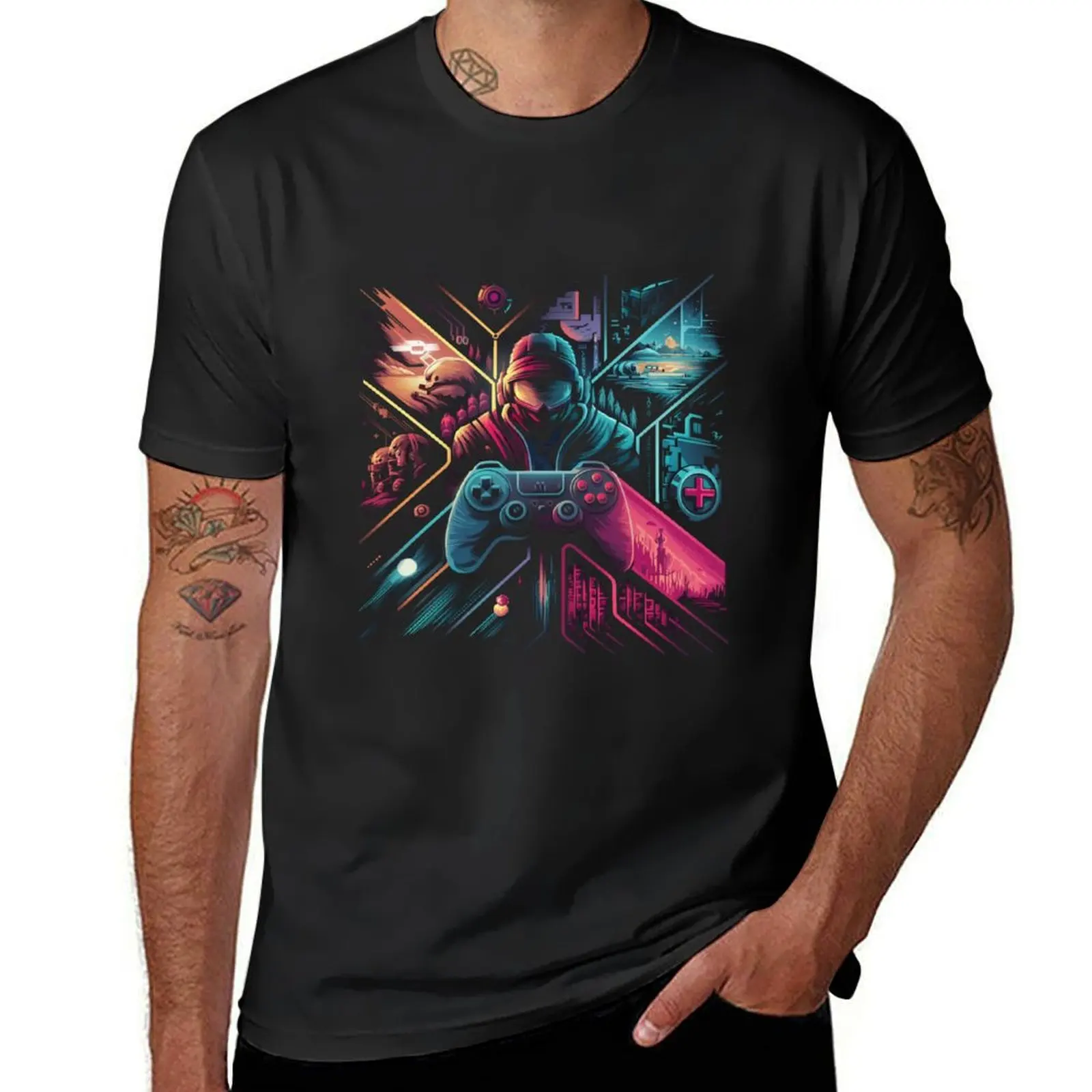 Unleash your creativity in crafting a dynamic gamer-style t-shirt design T-Shirt customizeds workout shirts for men