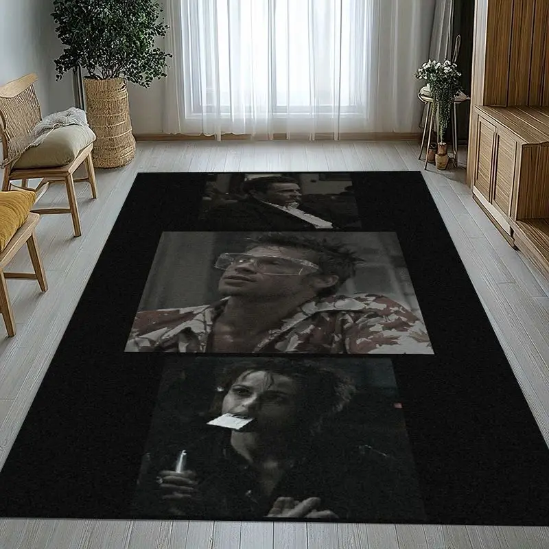 Vintage Fight Club Movie Large Area Rug,Soft Non-Slip Carpet Mat for Living Room Bedroom Playroom,Sofa Floor Rug,Home Decor Gift