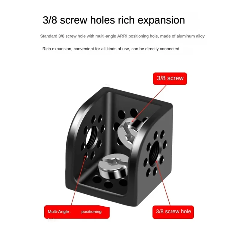 BNVN-Triangle carré accessoires d'extension de photographie 3/8 adaptateur de moniteur de Transmission d'image support de caméra boîtier d'appareil photo reflex