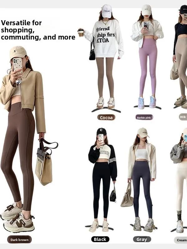 Fce forrado arcaskin calças de cintura alta fino ajuste yoga pilates calças femininas leggings apertados outono inverno faion plus size