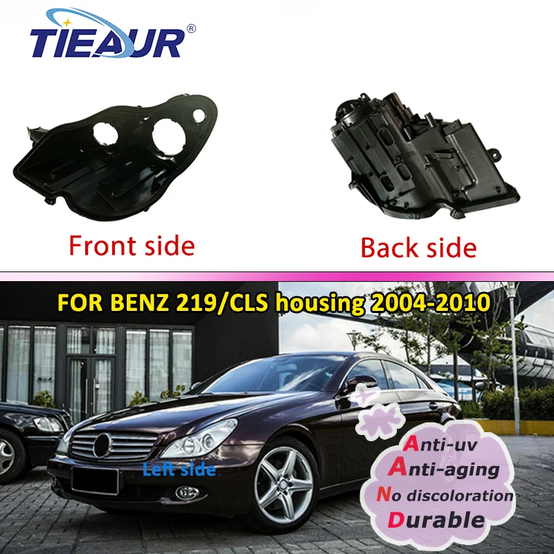 Headlight Housing Base Plastic Black for Mercedes-Ben W219 CLS 2004 2005 2006 2007 2008 209 2010 Auto Replacement Parts Assembly