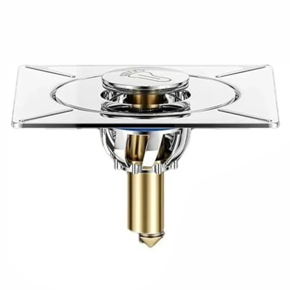ABS Construction Foot Pedal Drain Contemporary Bathroom Easy Maintenance System Efficient Drainage Robust Material