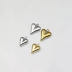 5pcs StainlessSteel Anti-allergy Heart Women's Girl'sHigh Quality Fashion Jewelry Charms Pendant DIY Necklace Unfading