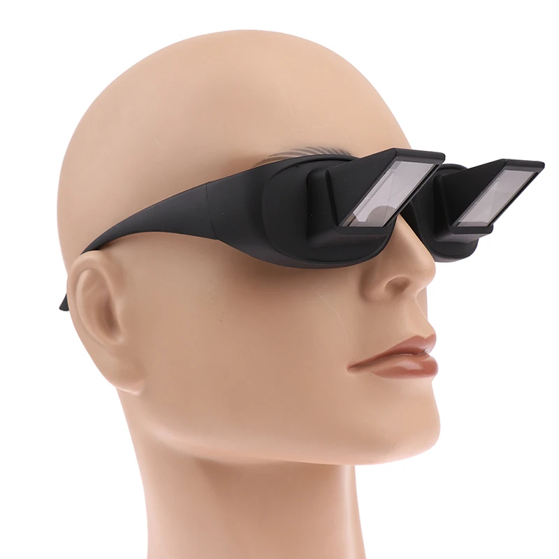 Horizontal Reading Glasses Prism Spectacles for Bed Lying Down Book Viewing Lazy Reader Eye Angle Aid Home Leisure Accessory