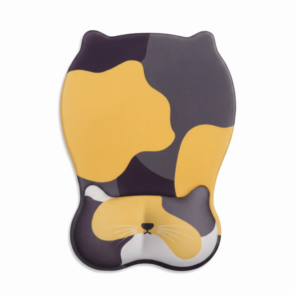 Cute Cartoon Cat Mouse Pad Wrist Rest Non Slip Silicone Mouse Mat Wrist Rest Elegant Ergonomic Cat-shaped Mouse Pad Office