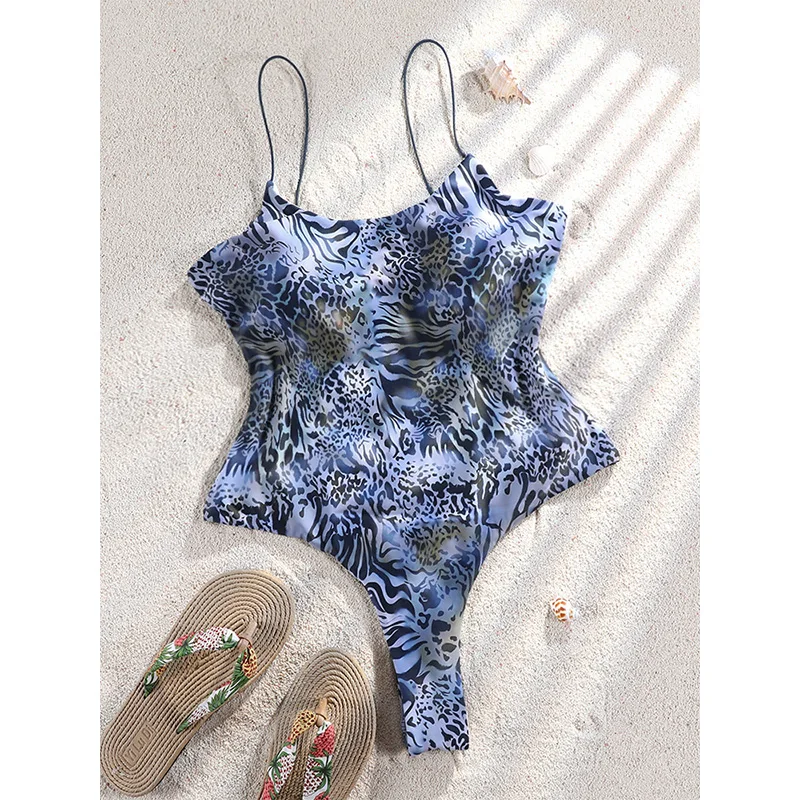 Backless One Piece Swimsuit Women Swimwear Brazilian Monokini Swimming Suit Beachwear High Cut Bathing Suit Wear Monokini