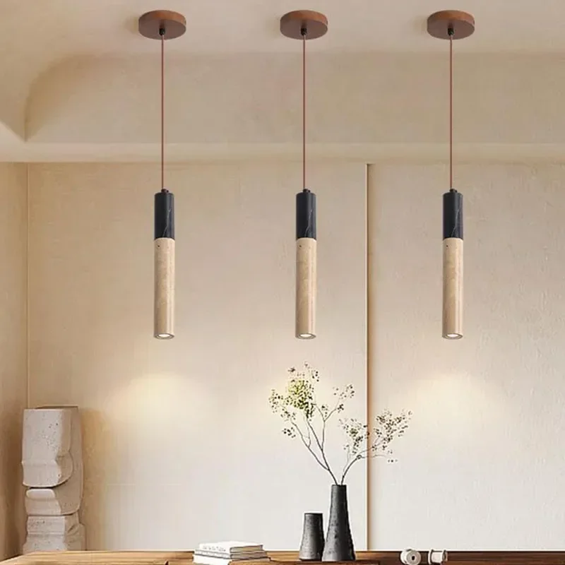 Art Designer Novelty Stone Restaurant Pendant Light Bedside Parlor Dining Room Lamp Cord Adjustable