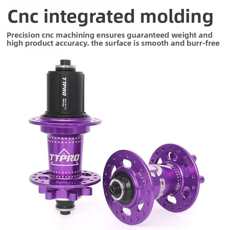 TTPRO PRO9 MTB Disc Brake Hub 6 Pawls 4 Bearings 120 Clicks Quick Release 36H Freehub Fit 7-12 Speed