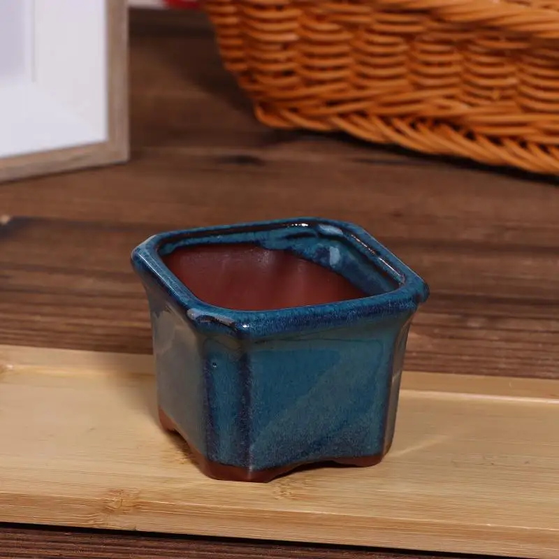 Mini Plant Pots Ceramic Garden Planter Pots Succulents Flower Plants Pot Chinese Style Art Design For Offices Bedrooms Balconies