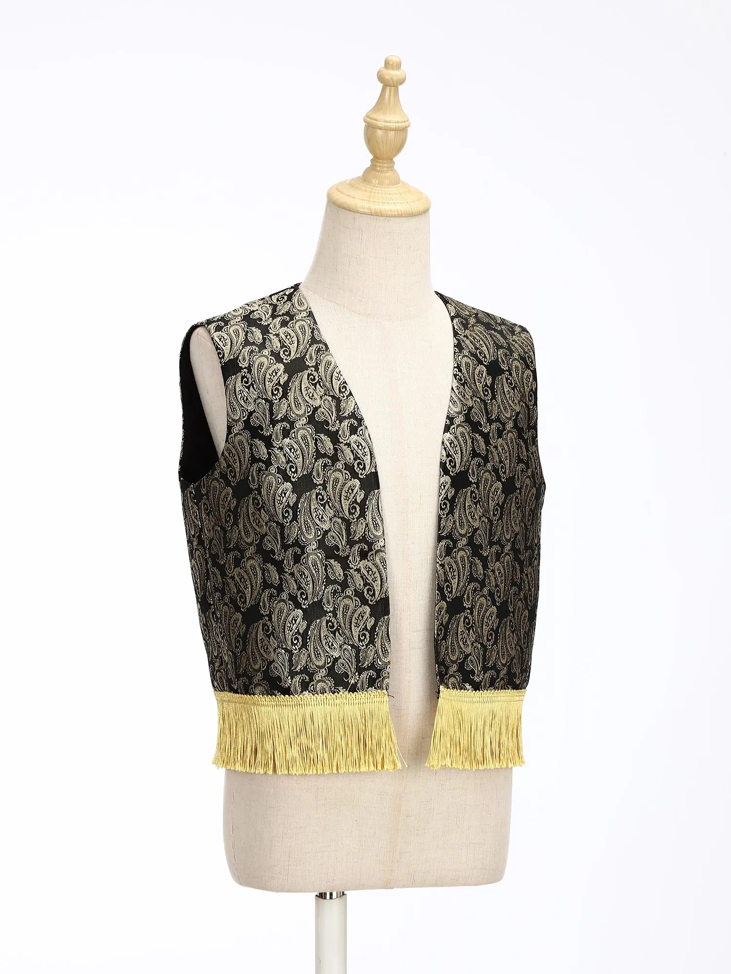 سترة الأمير العربي للهالوين للأولاد والبنات صدرية للأطفال مطبوعة مهدب سترة للحفلات التنكرية العربية فستان بتصميم حالم