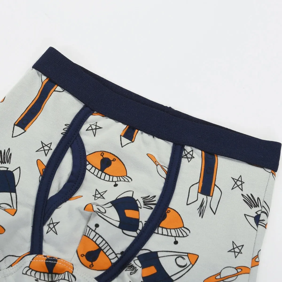 5er-Pack Jungen-Boxershorts mit Dinosaurier-, Krokodil-, Baufahrzeug- und Raketen-Print – Kinderunterhosen – Detail 3