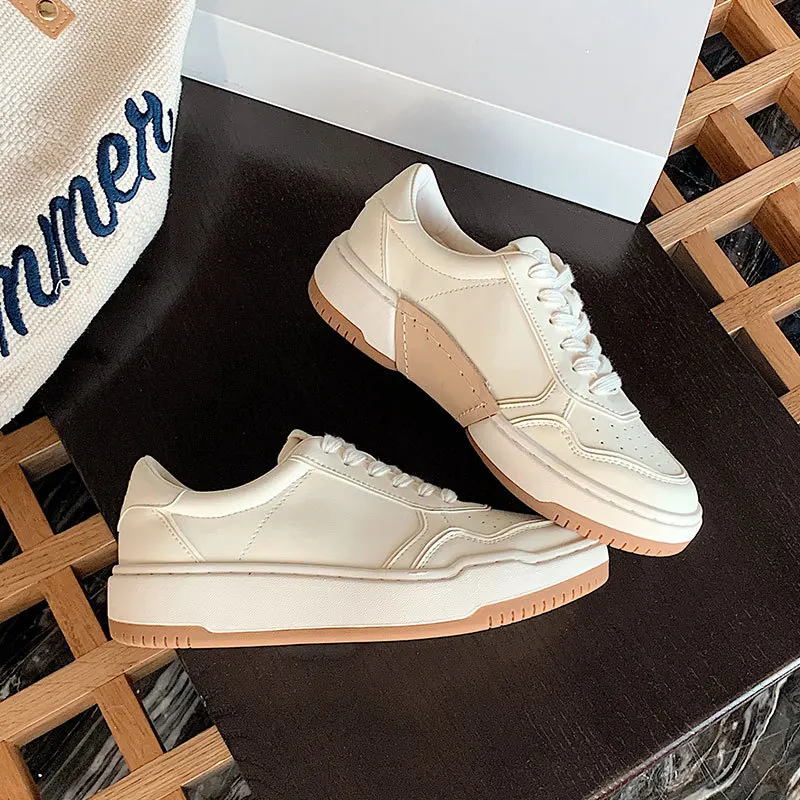 

Board shoes women's 2026 new autumn breathable lace up flat bottom versatile casual shoes