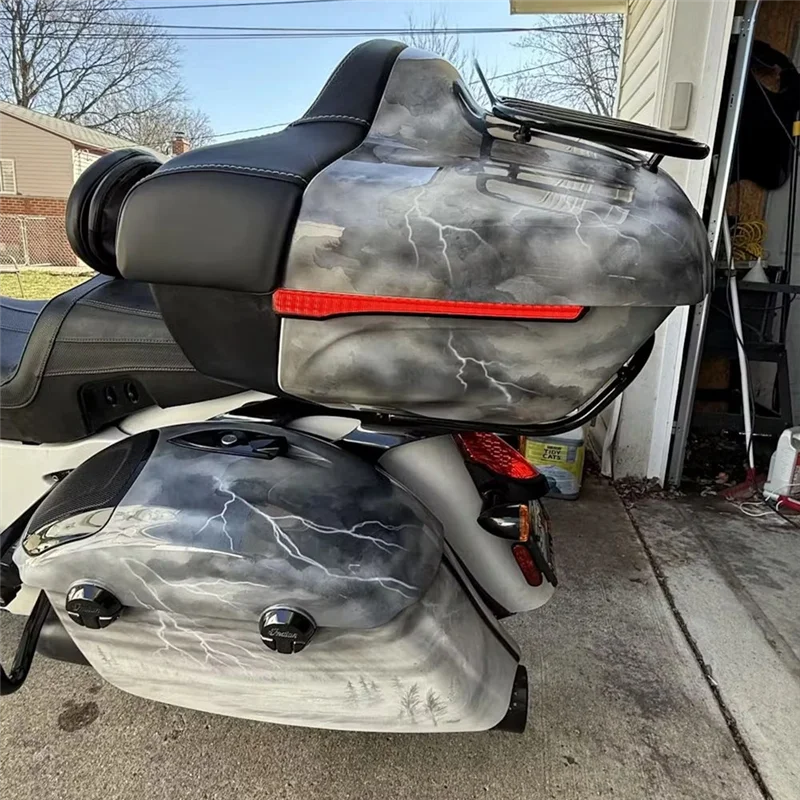 

NEW-Motorcycle SPAR LED Side Lights For Indian Touring Trunk/Roadmaster/Pursuit 2020-2024