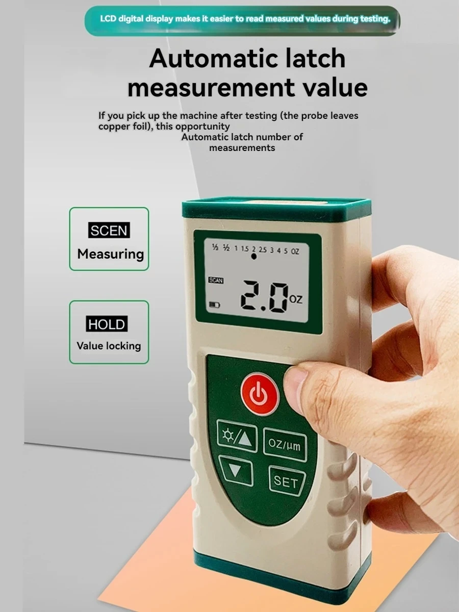 

TM09B Digital Copper Foil Grading Thickness Gauge With Automatic Locking And Measurement Value Automatic Shutdown Function