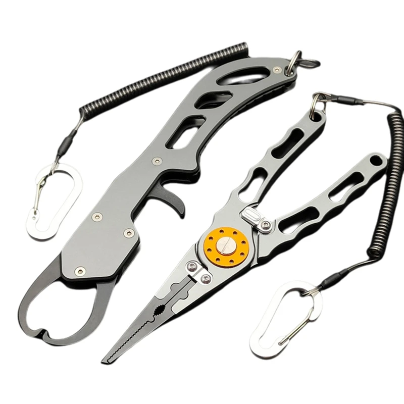 

ABJX New Lure Pliers And Fish Controllers Anti-Corrosion Aluminum Alloy Lure Pliers Multi-Function Tool Accessories