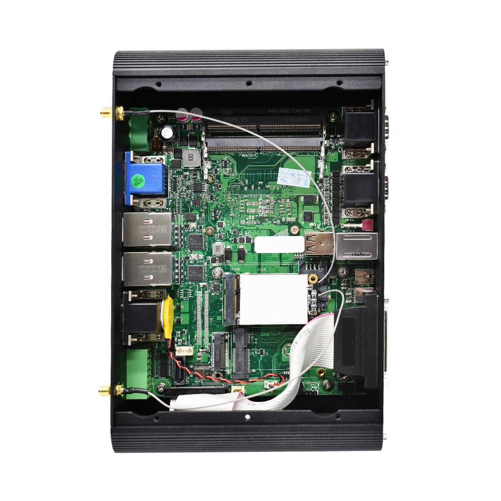 الكمبيوتر الصناعي من الجيل 11th I7 1165G7 I5 1135G7 كمبيوتر صغير بدون مروحة 6 * COM 2 * 2.5G I225-V B3 LAN 8 * USB GPIO WiFi VGA