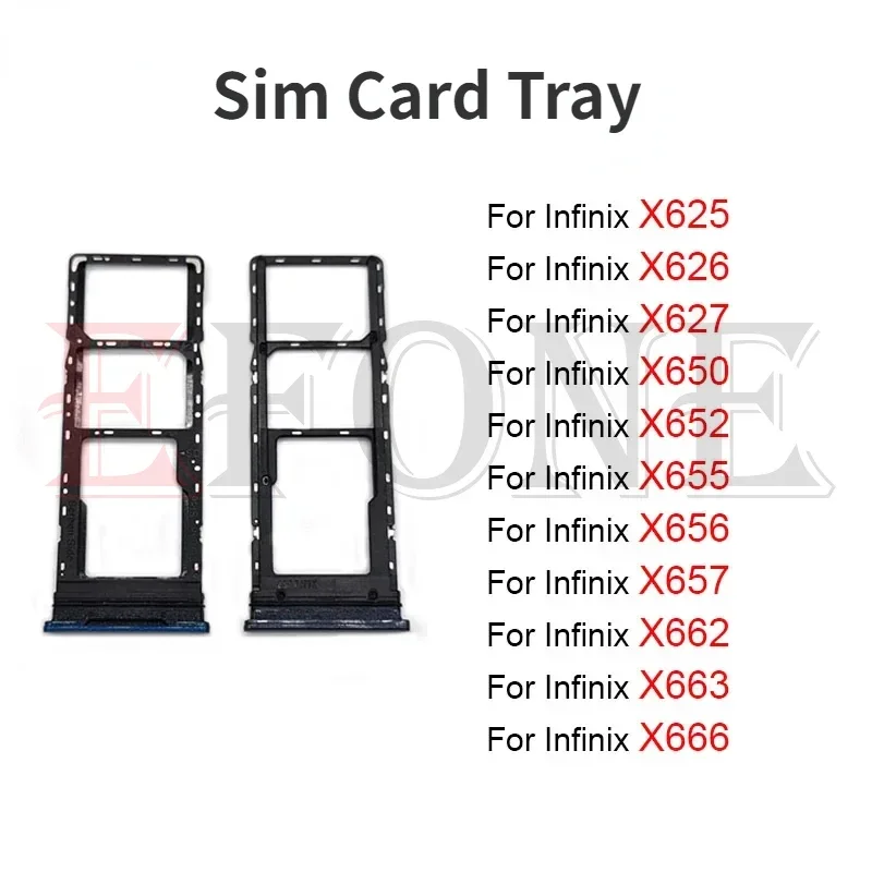 10pcs For Infinix X625 X626 X627 X650 X652 X655 X656 X657 X662 X663 X666 SIM Card Tray Slot Holder Adapter Socket Repair Parts